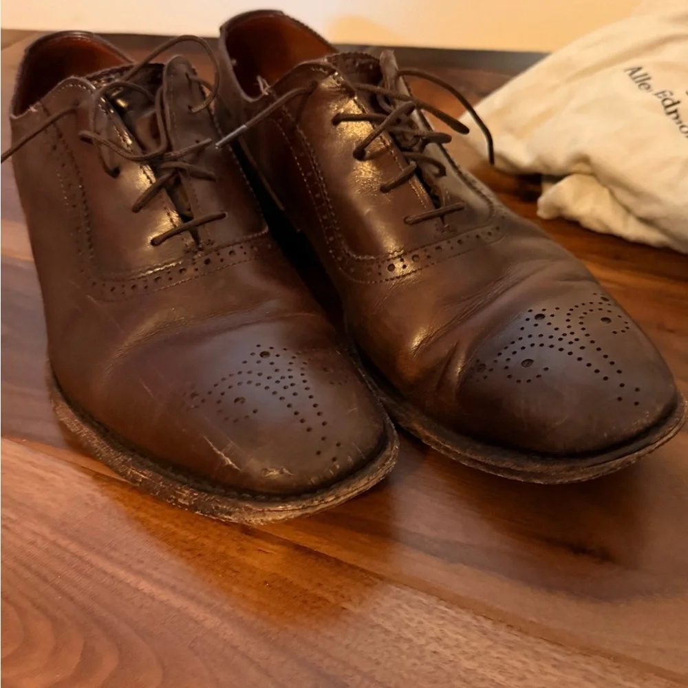 Allen Edmonds Dark Brown Leather Oxfords